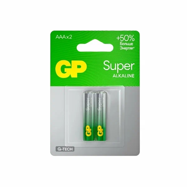 картинка Батарейки ААА, 2*BI, GP Super G-Tech, 24AA21-2CRSBC2 от магазина Альфанит в Кунгуре