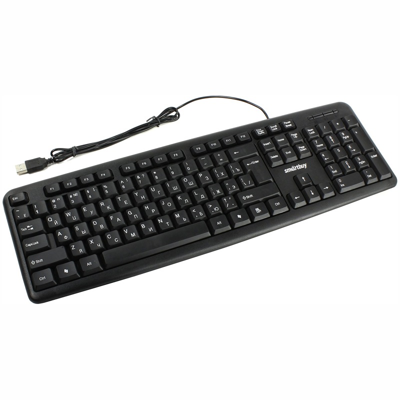 картинка Клавиатура проводная SmartBuy 112 ONE, USB, черный, SBK-112U-K от магазина Альфанит в Кунгуре