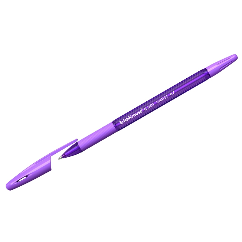 картинка Ручка шариковая, 0,7 мм, фиолетовая, грип, "R-301 Violet", Erich Krause, 44592 от магазина Альфанит в Кунгуре