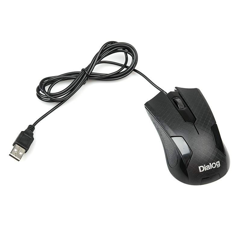 картинка Мышь проводная Dialog Pointer MOP-08U, 1200 dpi, USB, черный от магазина Альфанит в Кунгуре
