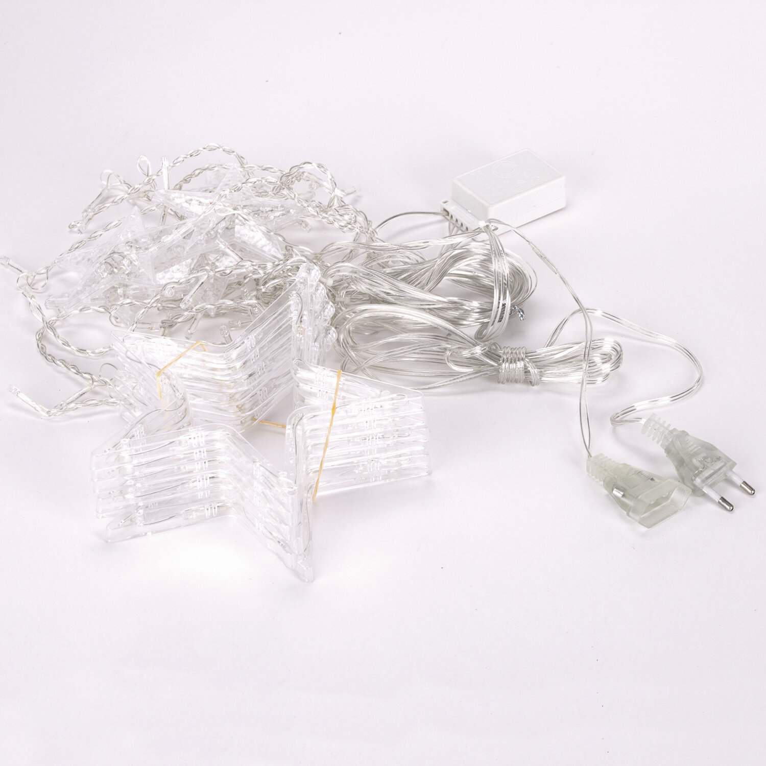 картинка Гирлянда штора, 3*1 м, 8 режимов, теплый белый, 138LED, "Звезды", 591338 от магазина Альфанит в Кунгуре