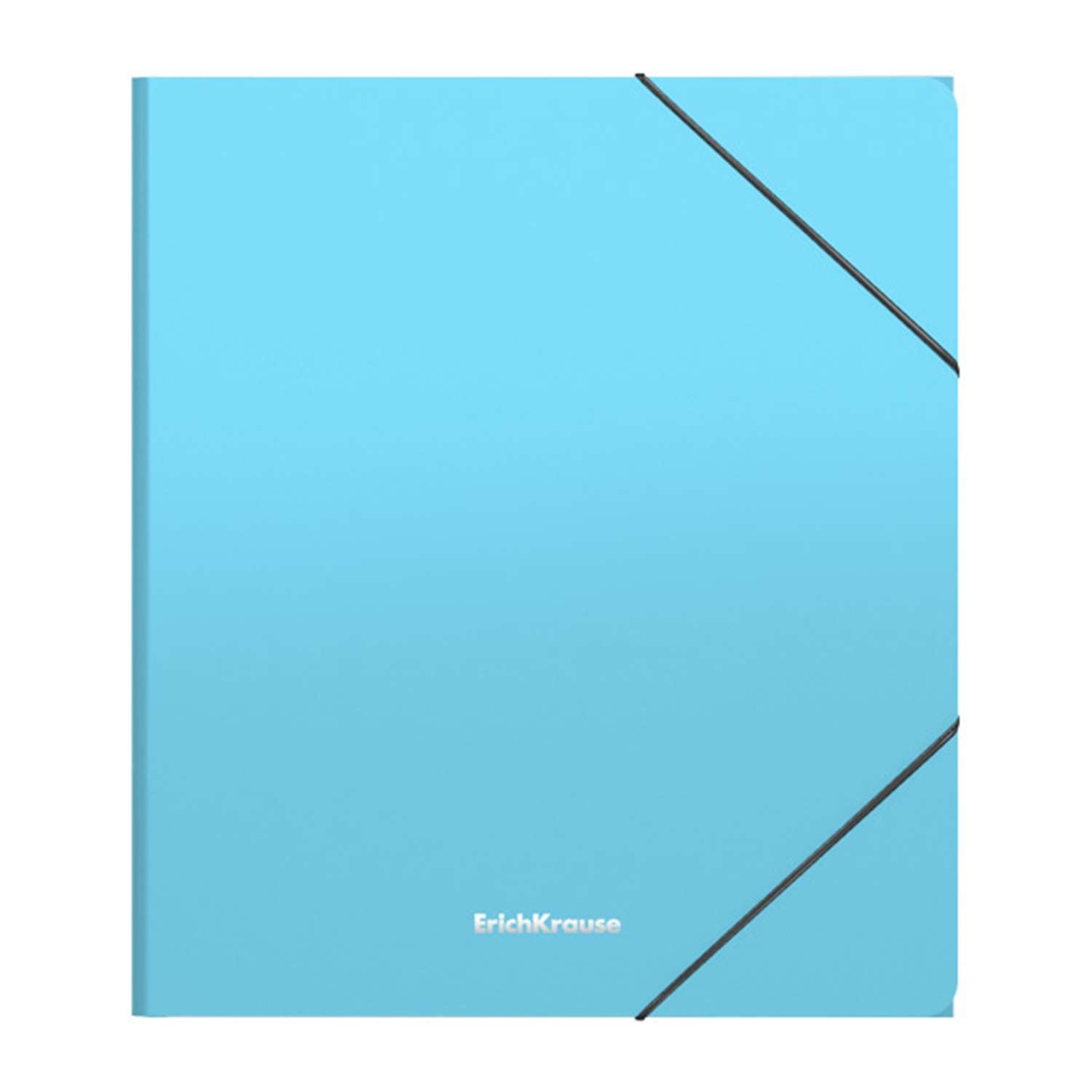картинка Папка на резинке, А5+, 600 мкм, пластик, голубая пастель, "Matt Pastel", Erich Krause, 50401/03 от магазина Альфанит в Кунгуре