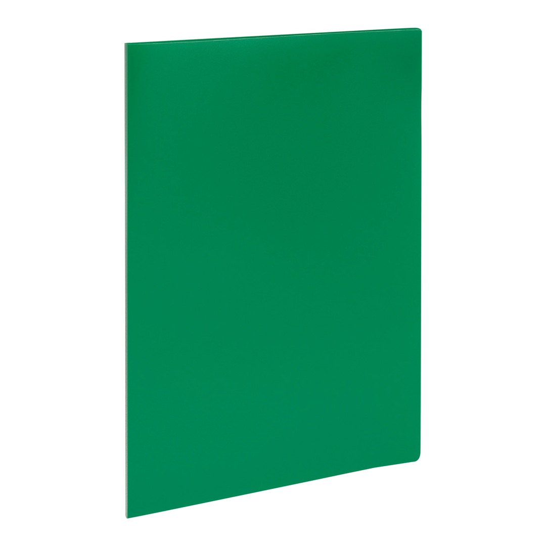 картинка Папка 10 файлов, А4, 500 мкм, корешок 9 мм, пластик, зеленый, СТАММ, ММ-32194 от магазина Альфанит в Кунгуре