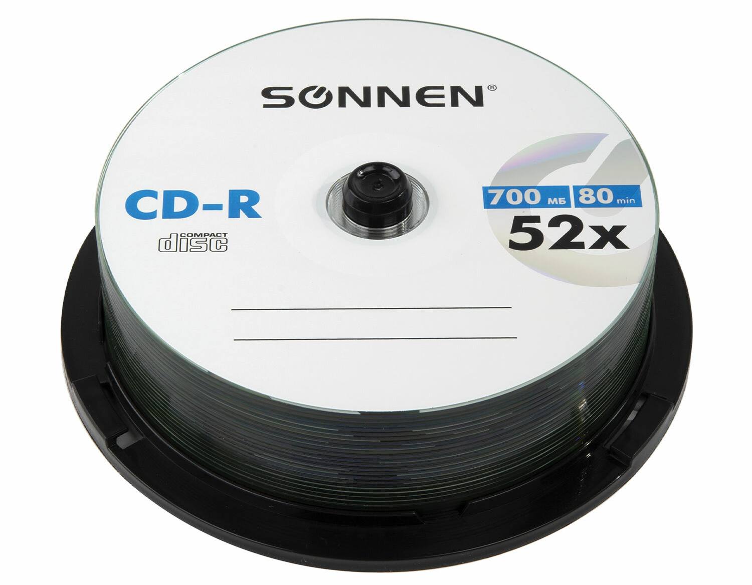 картинка Диски CD-R SONNEN, 25 шт, 52x, сидибокс, 513531 от магазина Альфанит в Кунгуре