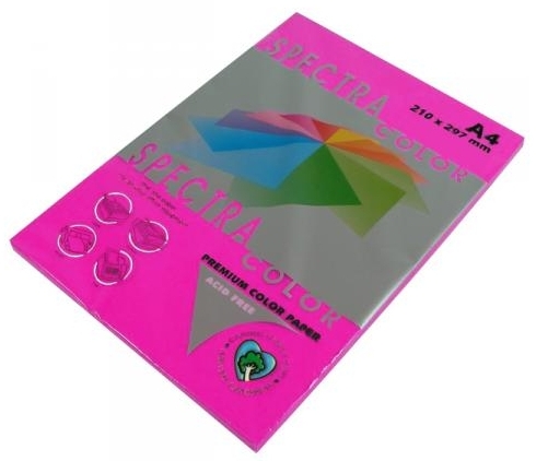 картинка Бумага офисная цветная, А4, 20 л, 1 цв, 80 г/м2, розовый неон, Spectra Color, 42350 от магазина Альфанит в Кунгуре