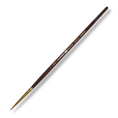 картинка Кисть художественная № 2, синтетика, круглая, короткая ручка, Decola, 2066772 от магазина Альфанит в Кунгуре