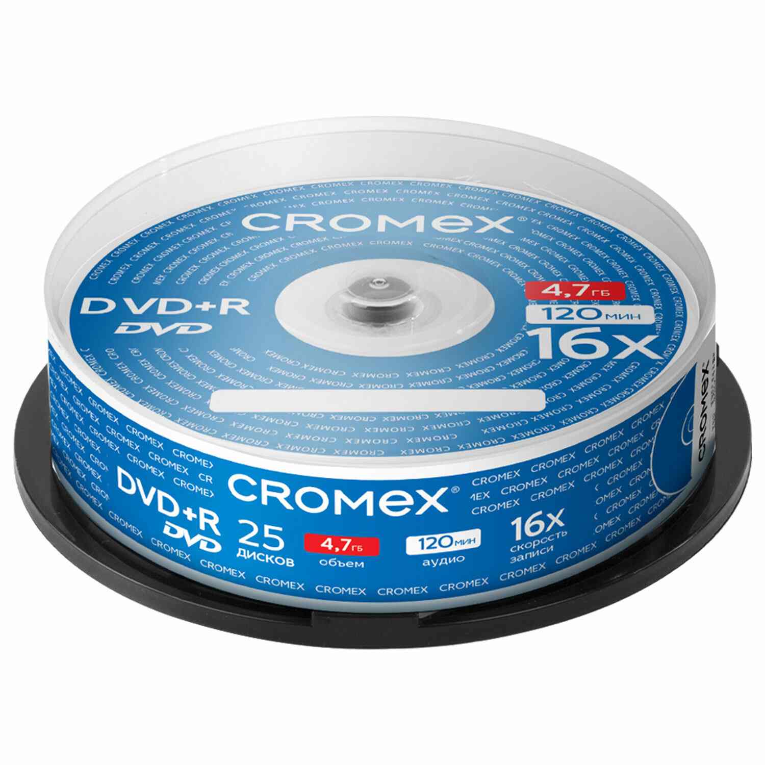 картинка Диски DVD+R CROMEX, 25 шт, 4,7 Gb, 16x, упаковка на шпиле, 513777 от магазина Альфанит в Кунгуре