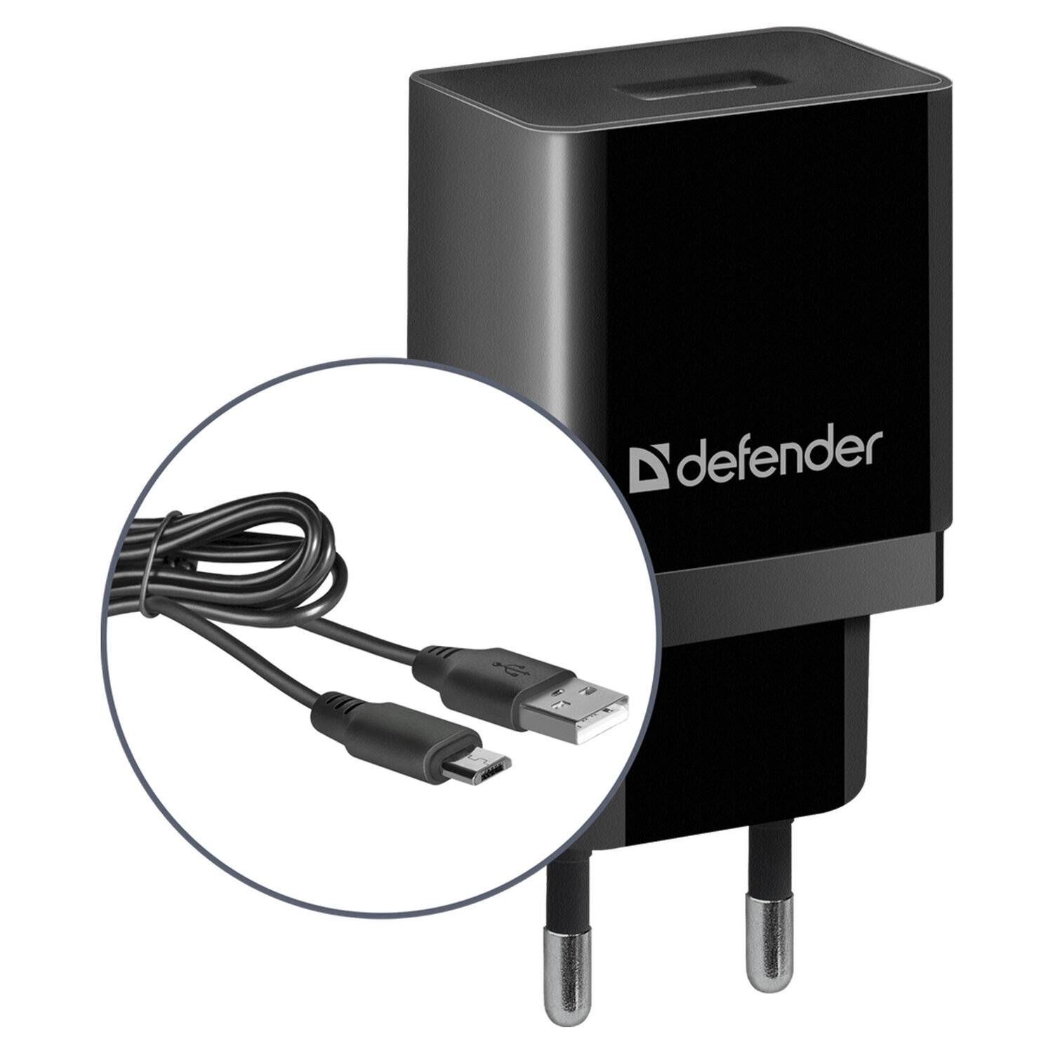 картинка Сетевое зарядное устройство Defender UPC-11, USB-MicroUSB, 2.1 А, черный, 83556 от магазина Альфанит в Кунгуре