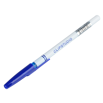 картинка Ручка шариковая, 0,7 мм, синяя, корп. белый, ClipStudio, 627-019 от магазина Альфанит в Кунгуре