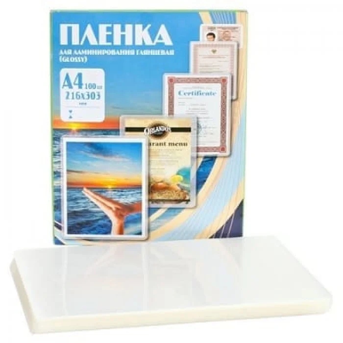 картинка Пленка для ламинирования, A4, 100 л, 60 мкм, глянцевая, Office Kit, PLP100123 от магазина Альфанит в Кунгуре