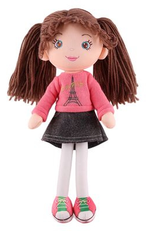 картинка Кукла мягкая, 36 см, в розовом джемпере и юбке, "Амели", MT-CR-D01202330-36 от магазина Альфанит в Кунгуре