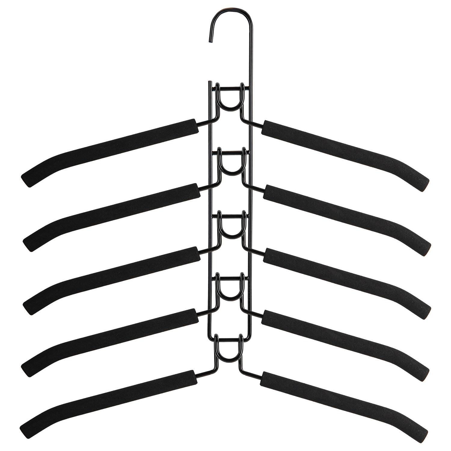 картинка Вешалки-плечики, 5 шт., трансформер, металл, черный, малый размер, BRABIX, 607474 от магазина Альфанит в Кунгуре