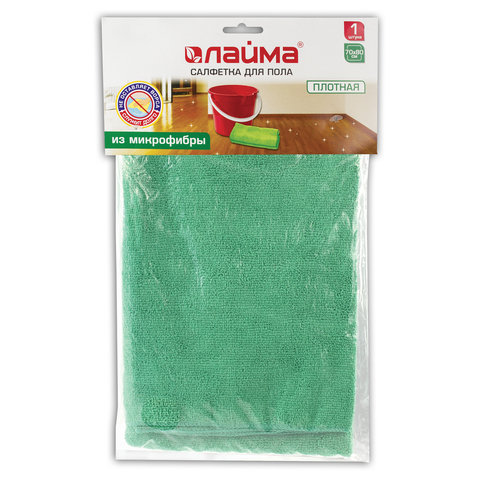 картинка Тряпка для пола, 70*80 см, микрофибра, зеленый, LAIMA, 603931 от магазина Альфанит в Кунгуре