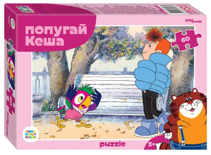 картинка Пазл 60 эл., "Попугай Кеша", StepPuzzle, 81033 от магазина Альфанит в Кунгуре