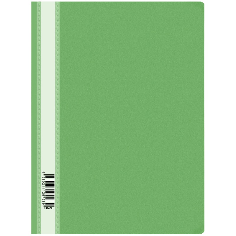 картинка Папка-скоросшиватель с прозрачным верхом, А4, 120 мкм, до 100 л, пластик, зеленый, OfficeSpace, Fms16-3_11691/ 162562 от магазина Альфанит в Кунгуре