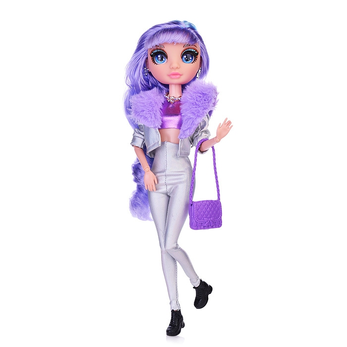 картинка Кукла шарнирная, 30 см, с аксессуарами, фиолетовый, в коробке, "Likee girl", LG-04-BB от магазина Альфанит в Кунгуре
