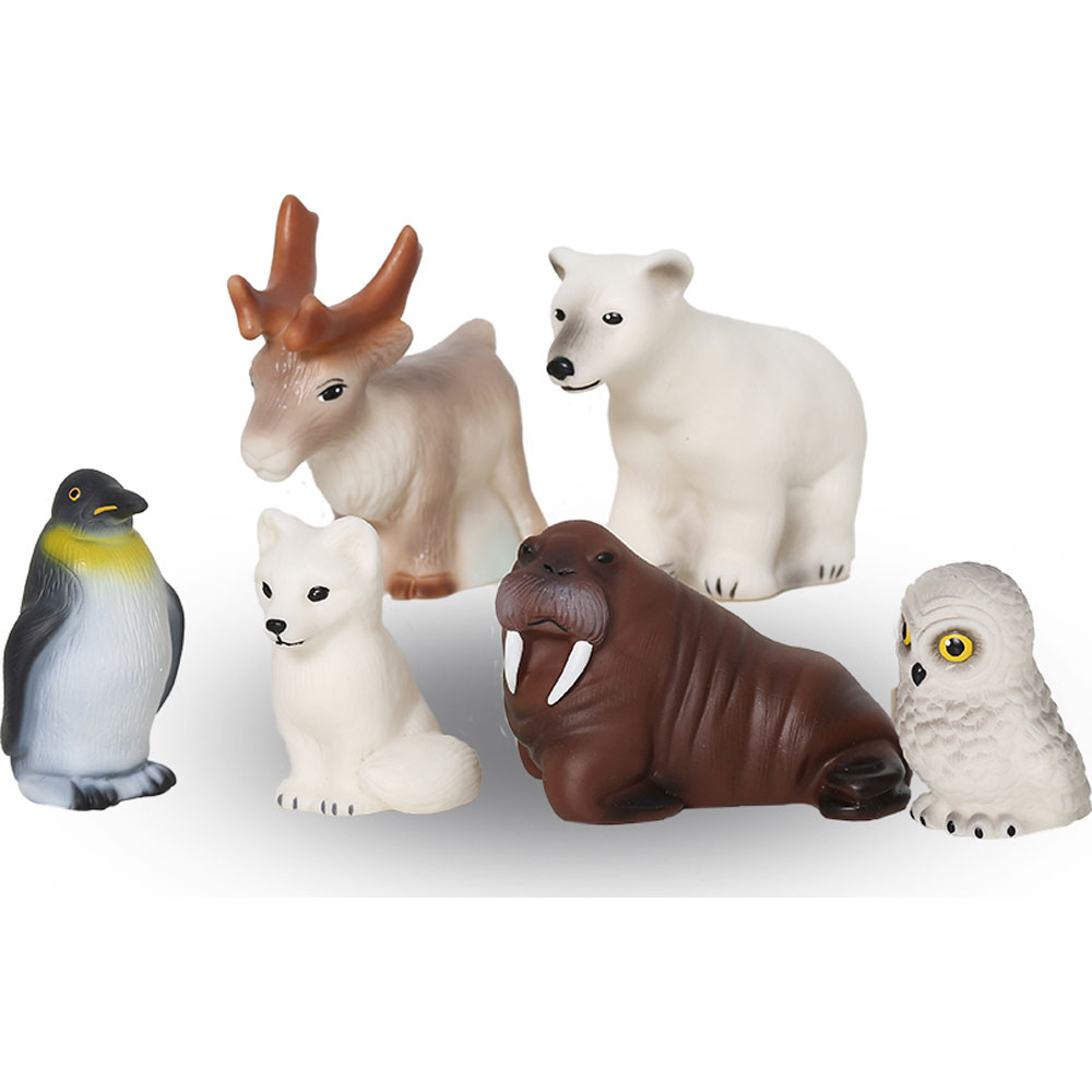 картинка Набор игрушек резиновых, в сетке, "Животные Арктики и Антарктиды", Весна, В3467 от магазина Альфанит в Кунгуре
