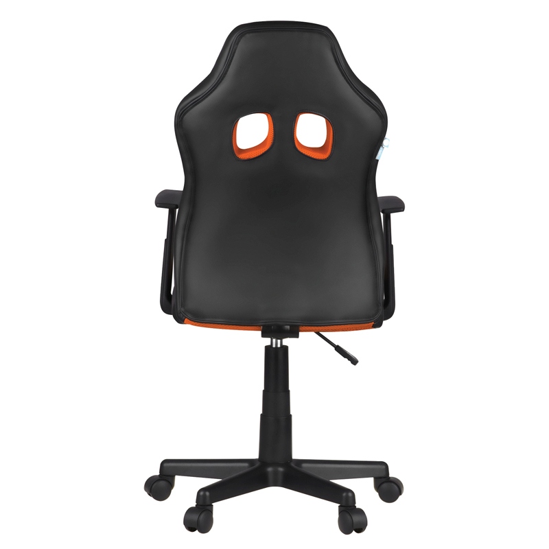 картинка Кресло игровое Helmi "Mini HL-S12", экокожа/ткань, черный/оранжевый, 323020 от магазина Альфанит в Кунгуре