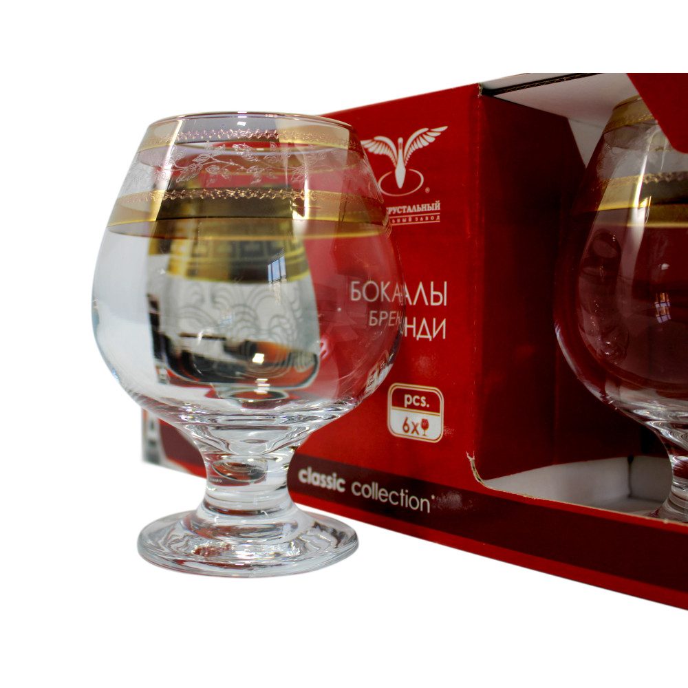 картинка Набор бокалов для бренди 6 шт, 400 мл, стекло, "Лоза", 7166000 от магазина Альфанит в Кунгуре