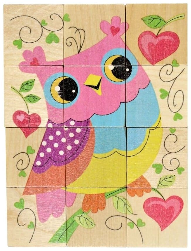 картинка Пазл деревянный 12 эл., для малышей, "Совушка", Десятое королевство, 02703 от магазина Альфанит в Кунгуре