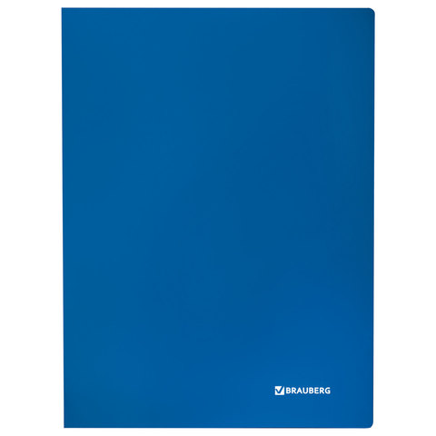 картинка Папка с зажимом BRAUBERG стандарт синяя от магазина Альфанит в Кунгуре