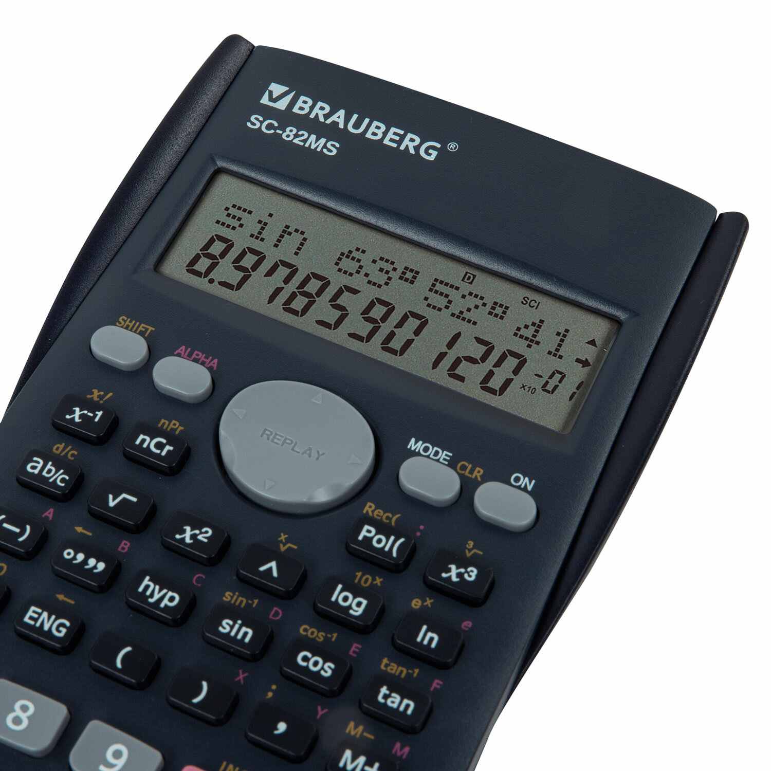 картинка Калькулятор инженерный, 12 разрядов, 15,8*8,5 см, двойное питание, 240 функций, "SC-82MS", BRAUBERG, 271721 от магазина Альфанит в Кунгуре