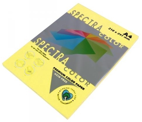 картинка Бумага офисная цветная, А4, 100 л, 1 цв, 80 г/м2, канареечно-желтый, Spectra Color, 40115 от магазина Альфанит в Кунгуре