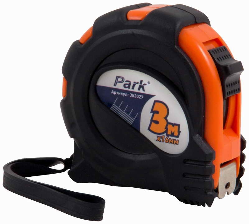 картинка Рулетка измерительная, 3 м, прорезинена, "TM27-3016", Park, 353027 от магазина Альфанит в Кунгуре