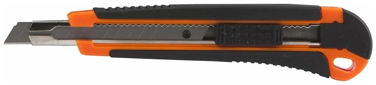 картинка Нож канцелярский 18 мм, резиновые вставки, Lamark, CK1203 от магазина Альфанит в Кунгуре