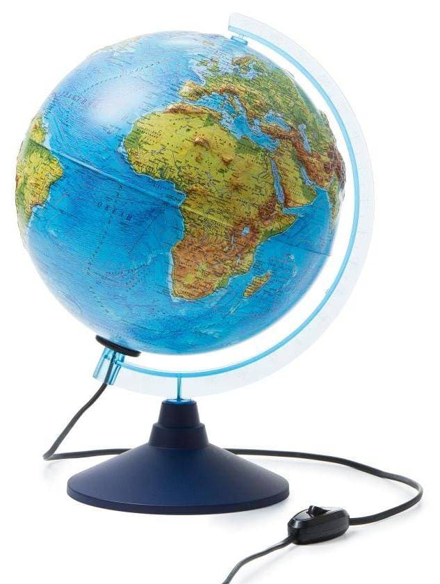 картинка Глобус физико-политический, 25 см, с подсветкой, на подставке, в комплекте очки виртуальной реальности, Globen, INT12500286 от магазина Альфанит в Кунгуре