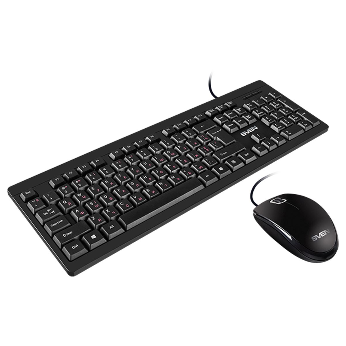 картинка Комплект проводной (клавиатура + мышь) Sven KB-S320C, USB, черный, SV-020613 от магазина Альфанит в Кунгуре