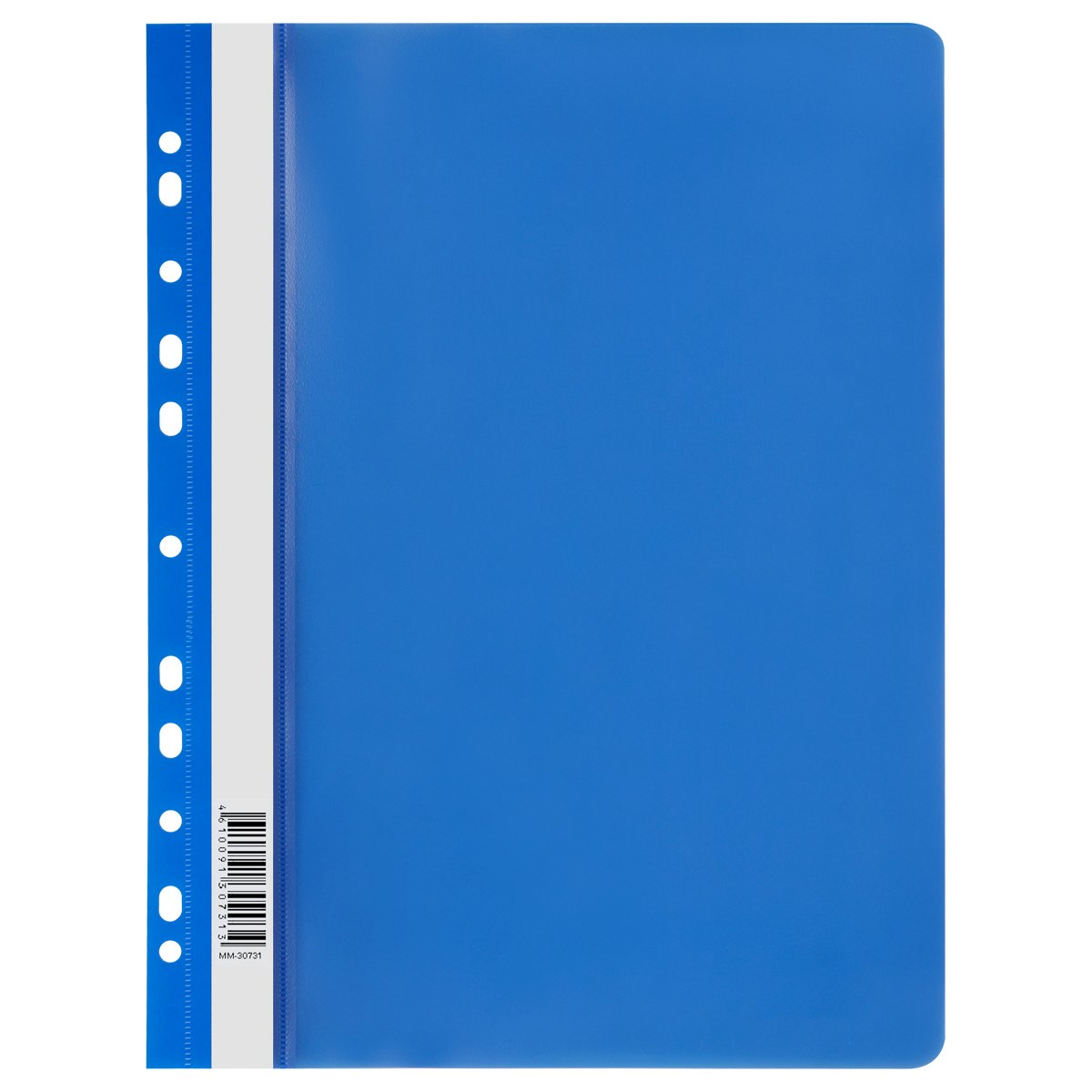 картинка Папка-скоросшиватель с прозрачным верхом, А4, 160 мкм, пластик, синий, с перфорацией, СТАММ, ММ-30731 от магазина Альфанит в Кунгуре