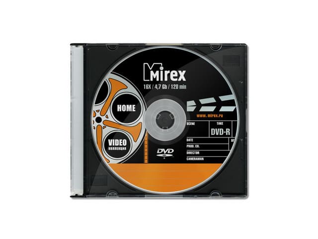 картинка Диск DVD-R Mirex VideoКоллекция Slim, 1 шт, 16x 4,7 Gb, сидибокс от магазина Альфанит в Кунгуре