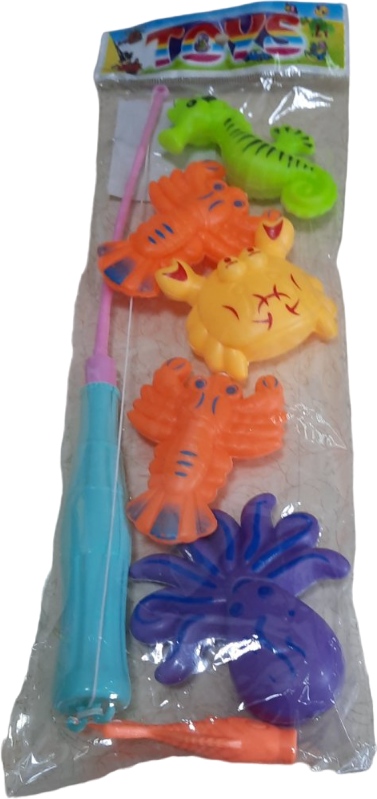 картинка Рыбалка, 6 предметов, пластик, магнитная, Toys, 30318-5 от магазина Альфанит в Кунгуре