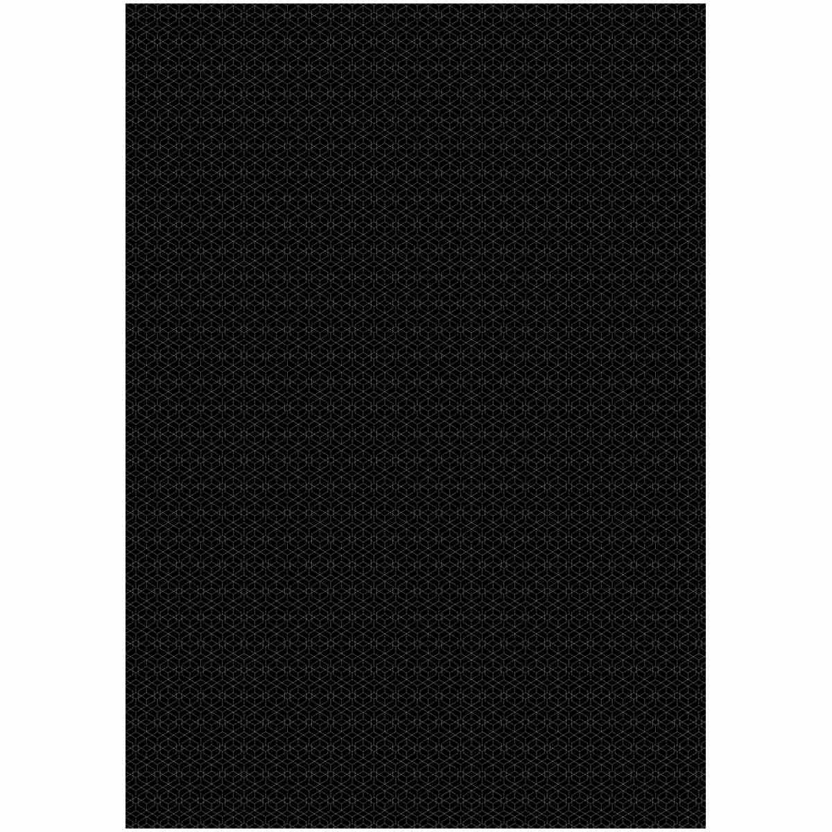 картинка Бумага упаковочная глянцевая, 70*100 см, 80 г/м2, "Pattern on black", MESHU, MS_53487 от магазина Альфанит в Кунгуре