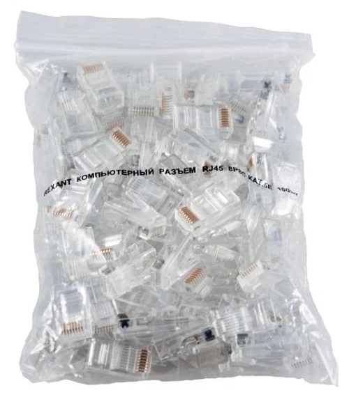 картинка Коннектор RJ-45, 1 шт, Rexant, 05-1021/01 от магазина Альфанит в Кунгуре
