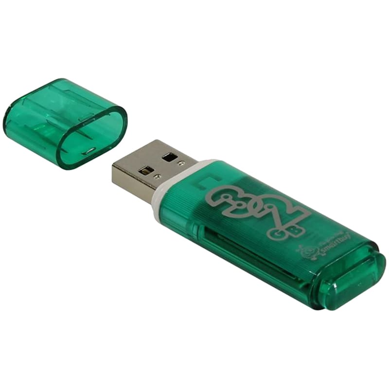 картинка Флеш-диск SmartBuy 32 GB, Glossy, зеленый, SB32GBGS-G от магазина Альфанит в Кунгуре