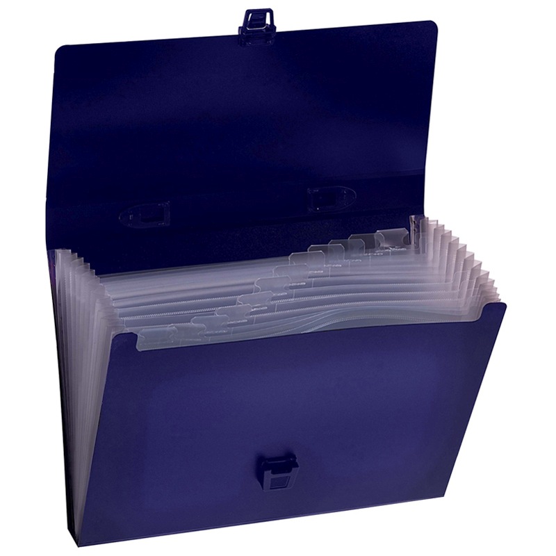 картинка Портфель, А4, 33*23,5*4 см, 13 отделов, пластик, синий, OfficeSpace, F13P2_335 от магазина Альфанит в Кунгуре