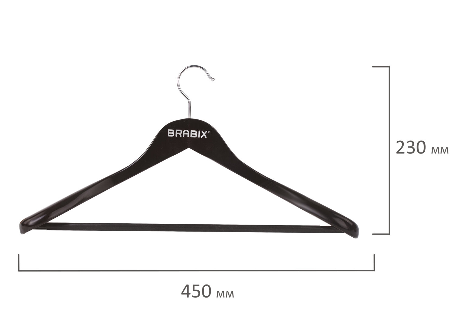 картинка Вешалки-плечики, 48-50 размер, 1 шт., пластик, цвет черный, С024/С044 от магазина Альфанит в Кунгуре