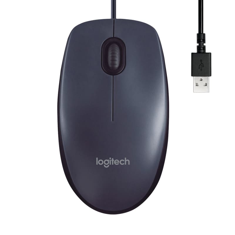 картинка Мышь проводная Logitech B100 Optical, 800 dpi, USB, черный от магазина Альфанит в Кунгуре