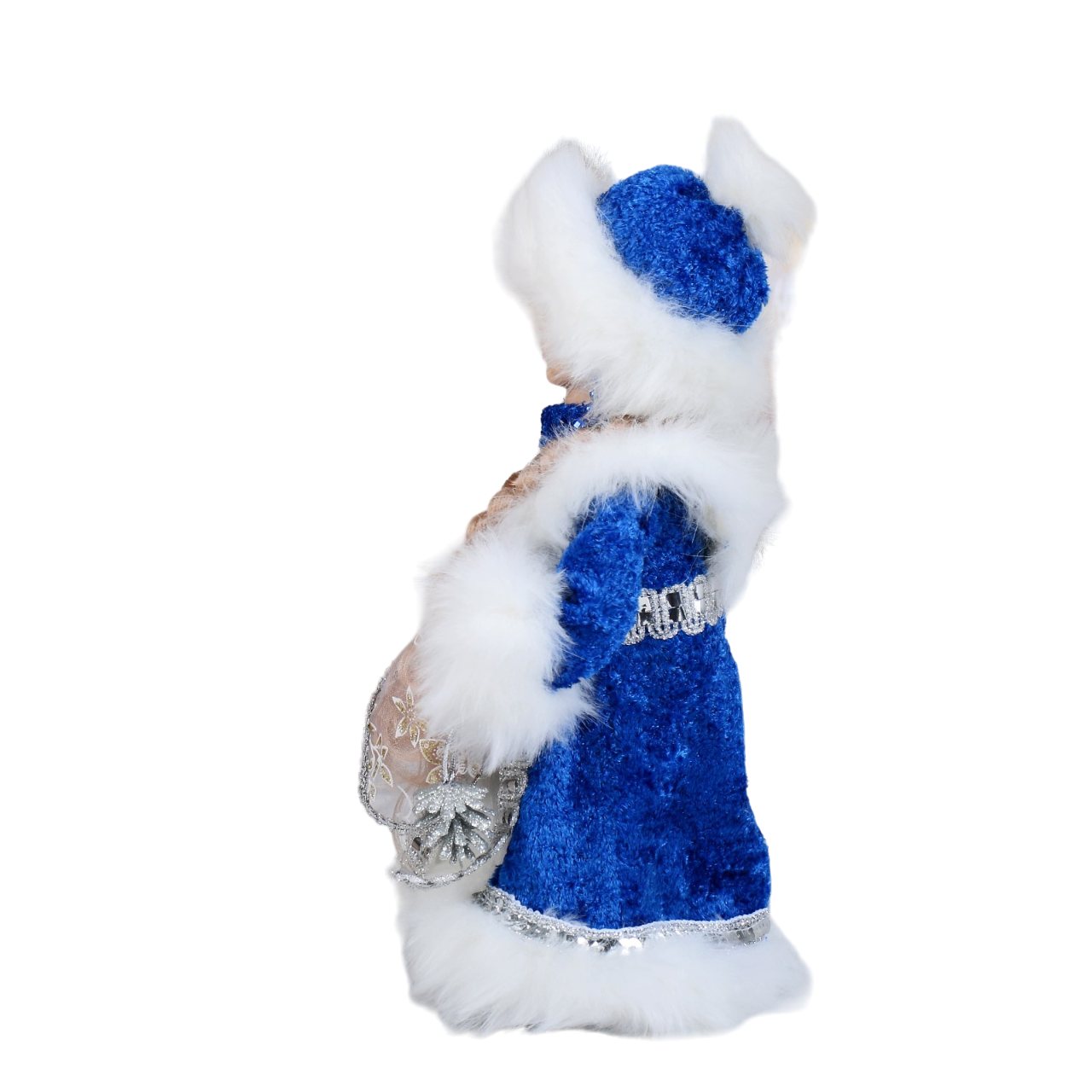 картинка Снегурочка, 29 см, двигается, в синей шубке с сережками, "Шик", 4316775 от магазина Альфанит в Кунгуре