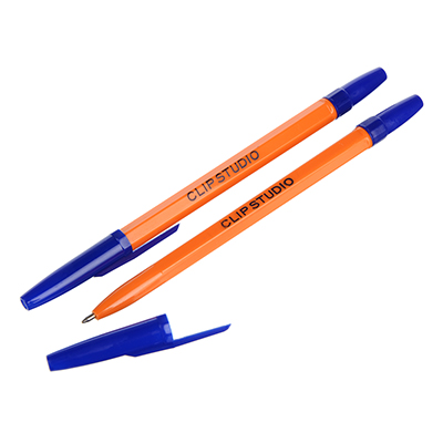 картинка Ручка шариковая, 0,7 мм, синяя, корп. оранжевый, ClipStudio, 525-103 от магазина Альфанит в Кунгуре