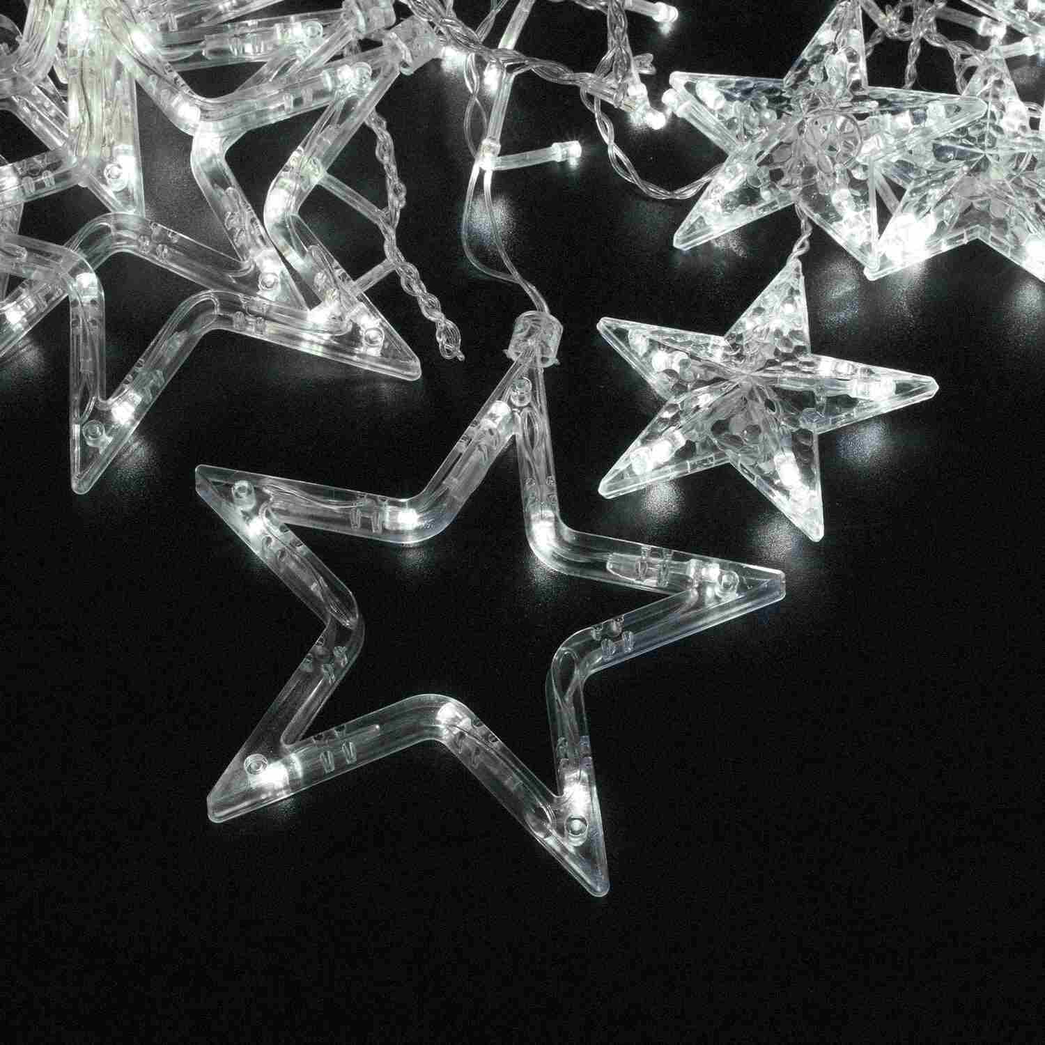 картинка Гирлянда штора, 3*0,5 м, холодный белый, 108LED, "Звезды", Золотая сказка, 591355 от магазина Альфанит в Кунгуре