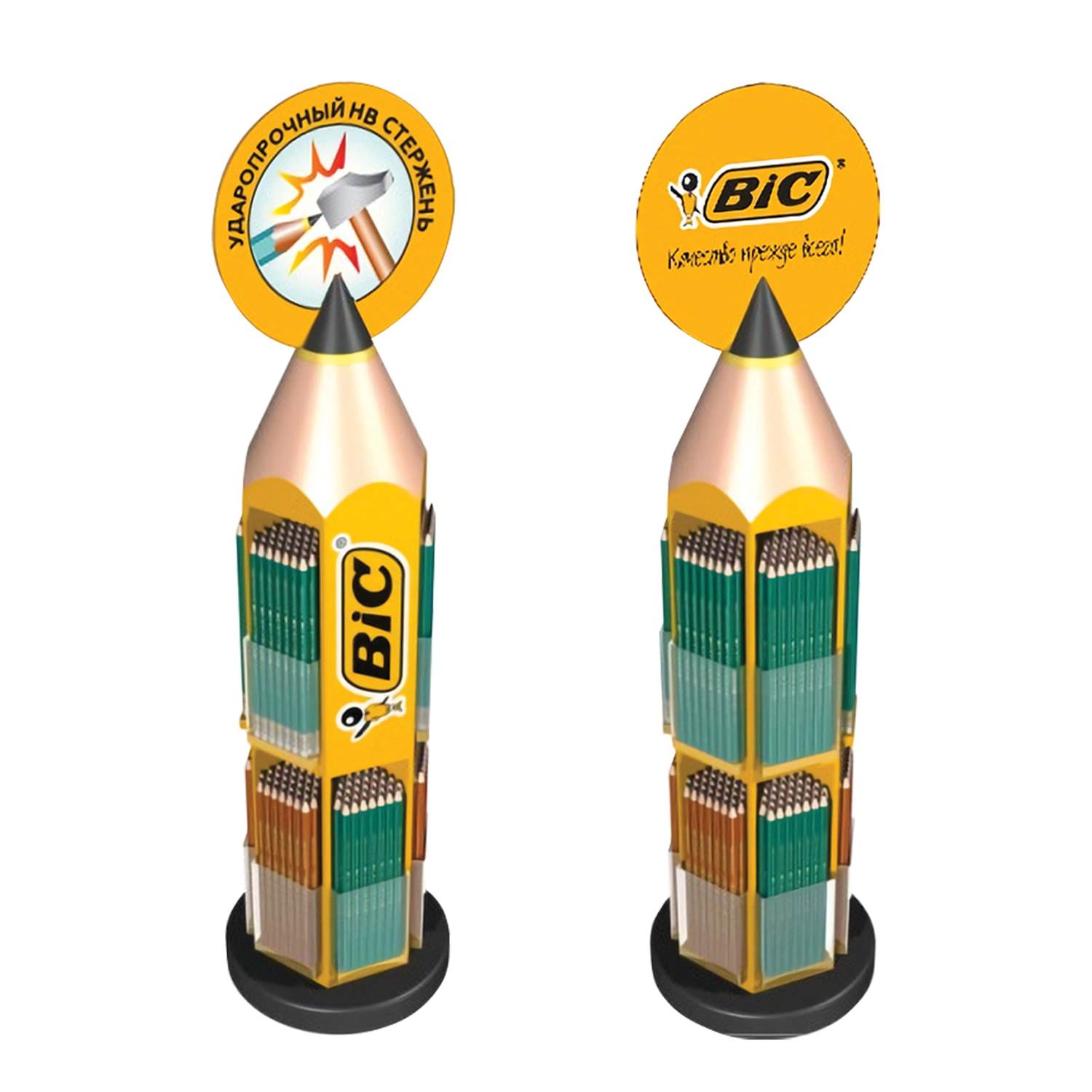 картинка Дисплей настольный для размещения карандашей BIC, 21*21*90 см, 11 отделений, 944859, 502659 от магазина Альфанит в Кунгуре
