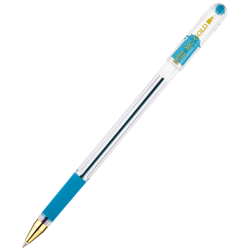 картинка Ручка шариковая масляная, 0,5 мм, голубая, грип, "MC Gold", MunHwa, BMC-12 от магазина Альфанит в Кунгуре