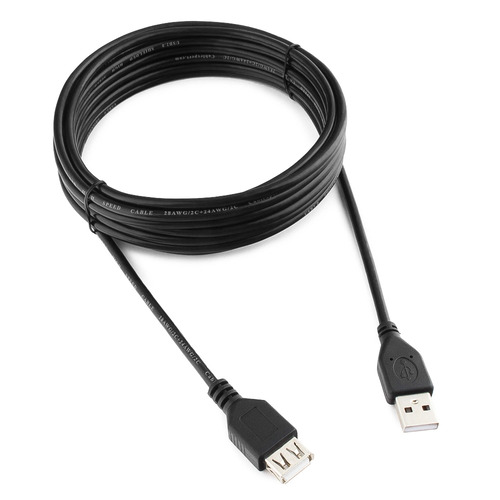 картинка Кабель удлинитель Cablexpert USB 2.0 AM — USB 2.0 AF, 4,5 м, черный, CCF2-USB2-AMAF-15 от магазина Альфанит в Кунгуре