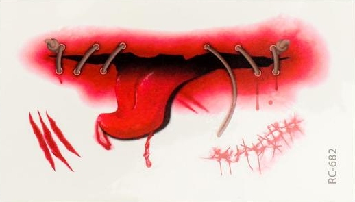 картинка Татуировки переводные, 10,5*6 см, цветная, "Молчание", 6302321 от магазина Альфанит в Кунгуре