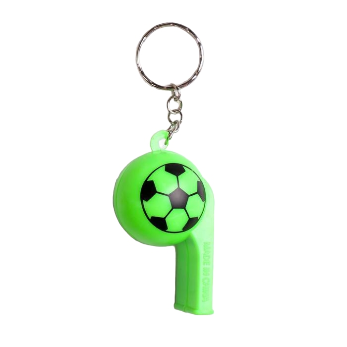 картинка Брелок для ключей, 4,5*6,5 см, пластик, ассорти, "Мяч. Свисток", 641970 от магазина Альфанит в Кунгуре