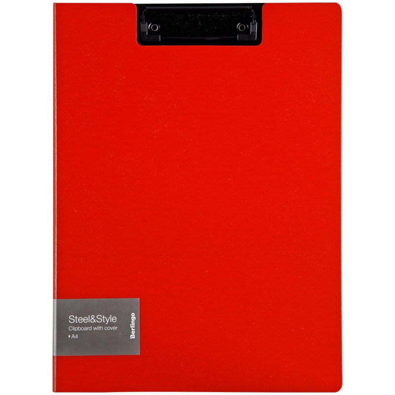 картинка Папка-планшет с верхним прижимом, А4, пластик, красный, "Steel&Style", Berlingo, PPf_93003 от магазина Альфанит в Кунгуре