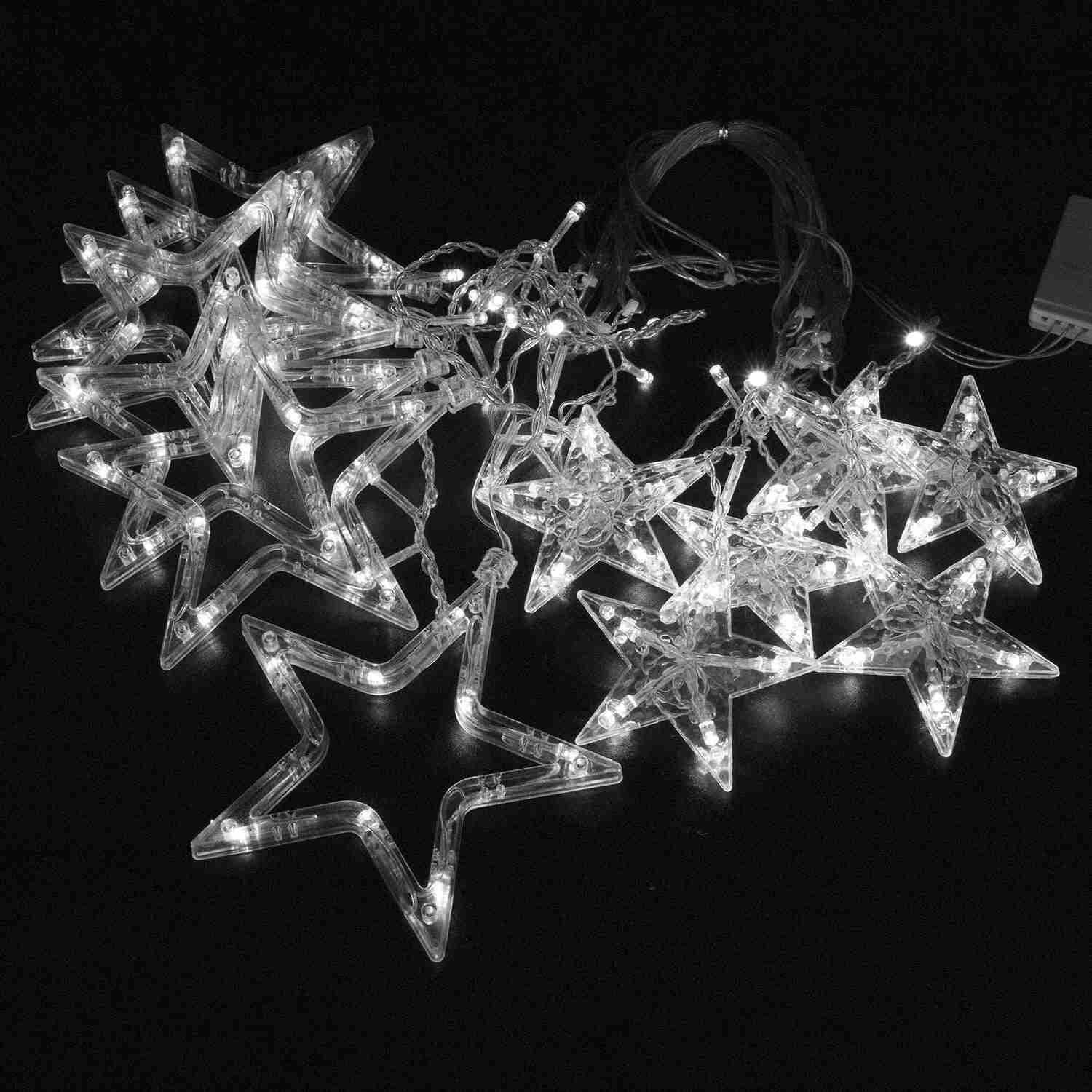 картинка Гирлянда штора, 3*0,5 м, холодный белый, 108LED, "Звезды", Золотая сказка, 591355 от магазина Альфанит в Кунгуре